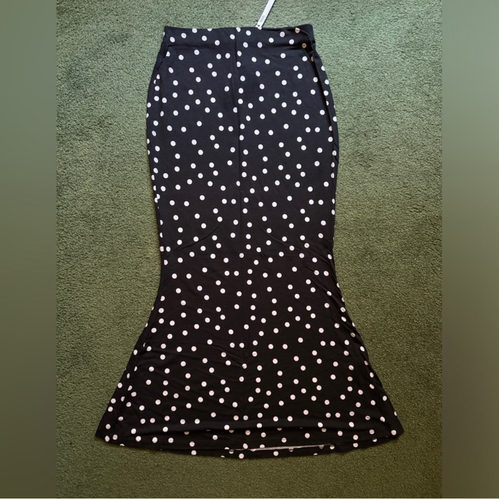 ASOS Black and White Polka Dot Maxi Skirt
